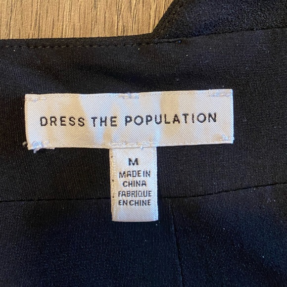 Floor Length Black Halter Formal Dress by Dress the Population: Med. Worn once - Picture 3 of 5